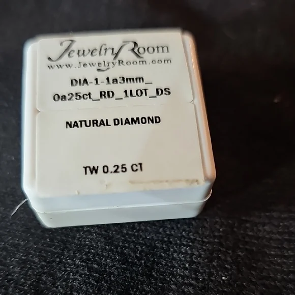 Elegant Silver and white natural diamond lot dustingRing jewelry making 0.25CT